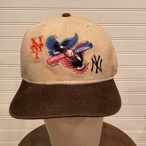 Vintage New York Yankees American and National Leagues Snap Back USA Made